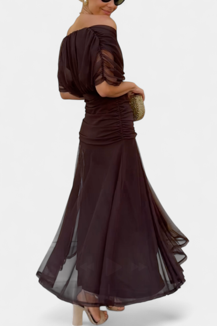 Iselina | Elegantes langes Damenkleid mit V-Ausschnitt 1