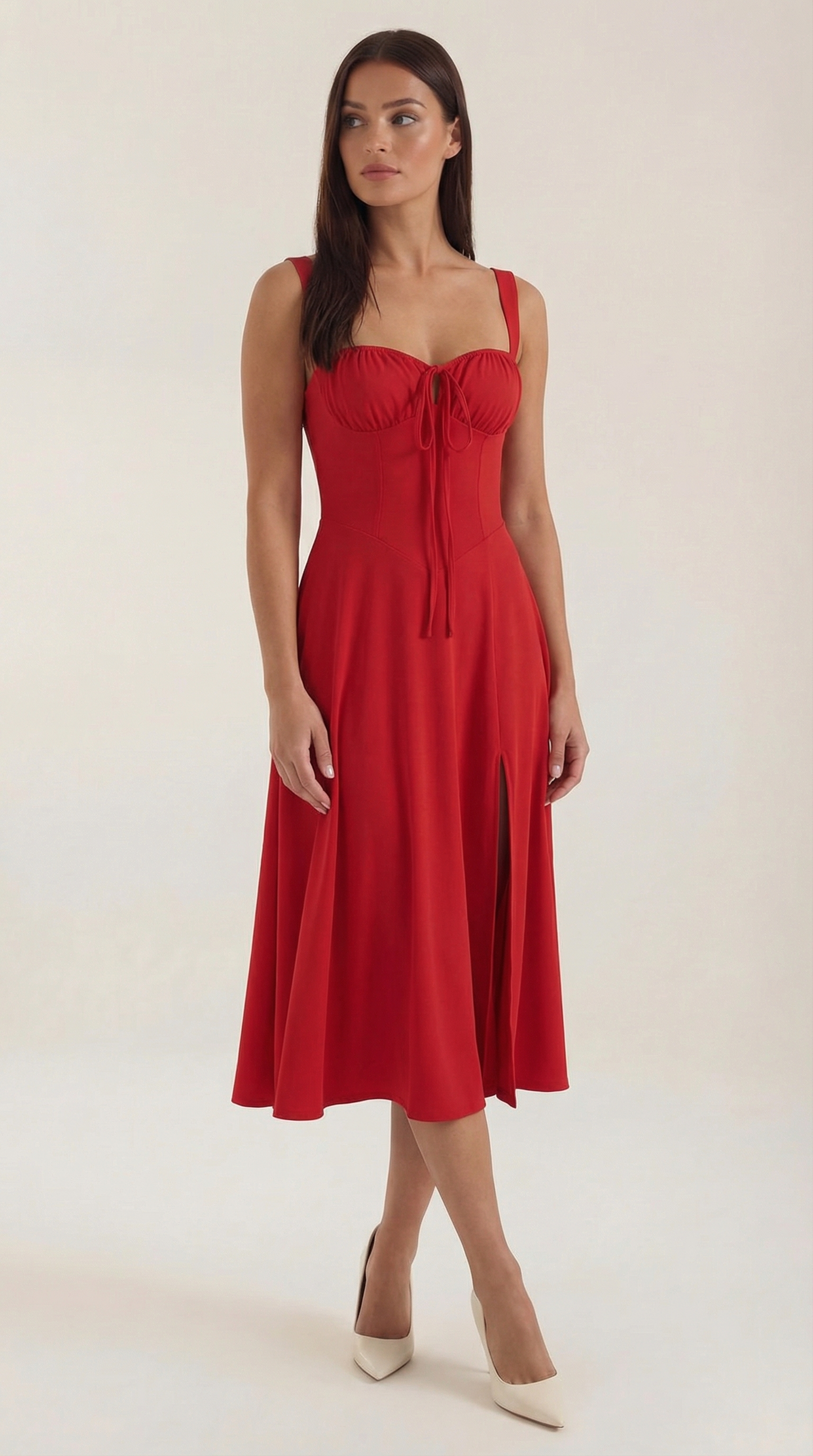Jade Midi-Kleid | Feminines A-Linien Design mit Schnürung 10
