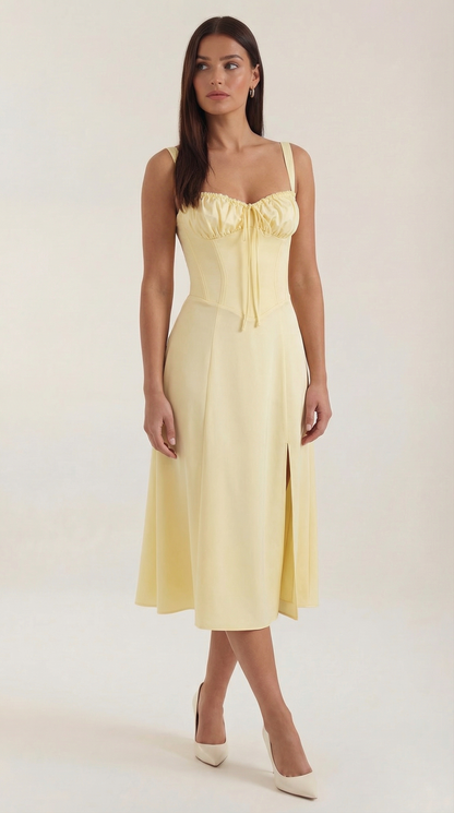 Jade Midi-Kleid | Feminines A-Linien Design mit Schnürung 11