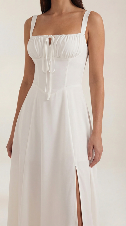 Jade Midi-Kleid | Feminines A-Linien Design mit Schnürung 2