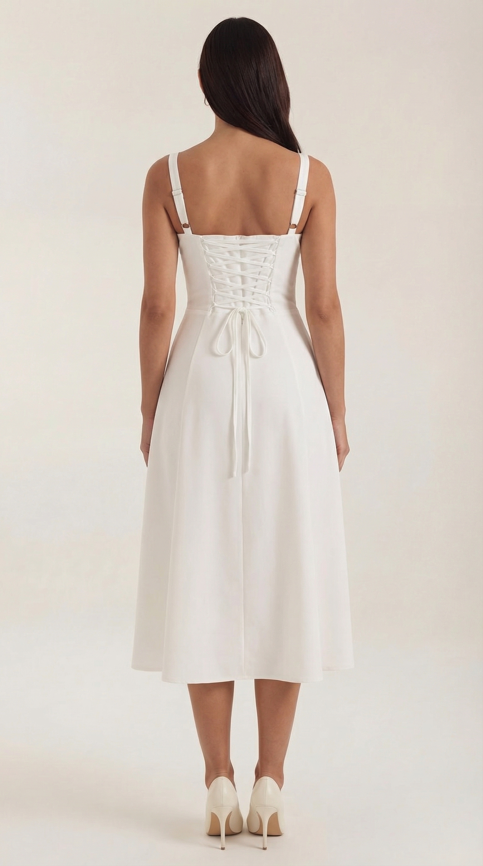 Jade Midi-Kleid | Feminines A-Linien Design mit Schnürung 3