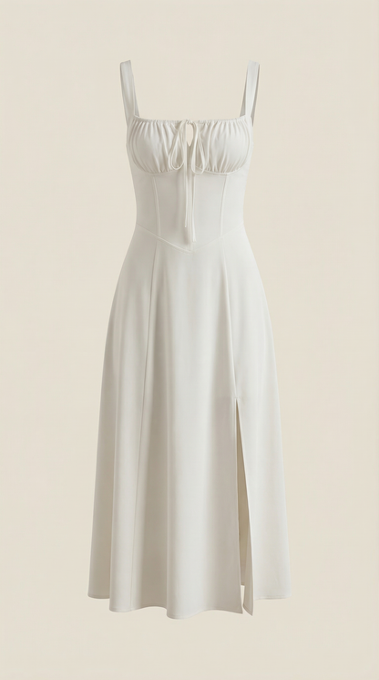 Jade Midi-Kleid | Feminines A-Linien Design mit Schnürung 4