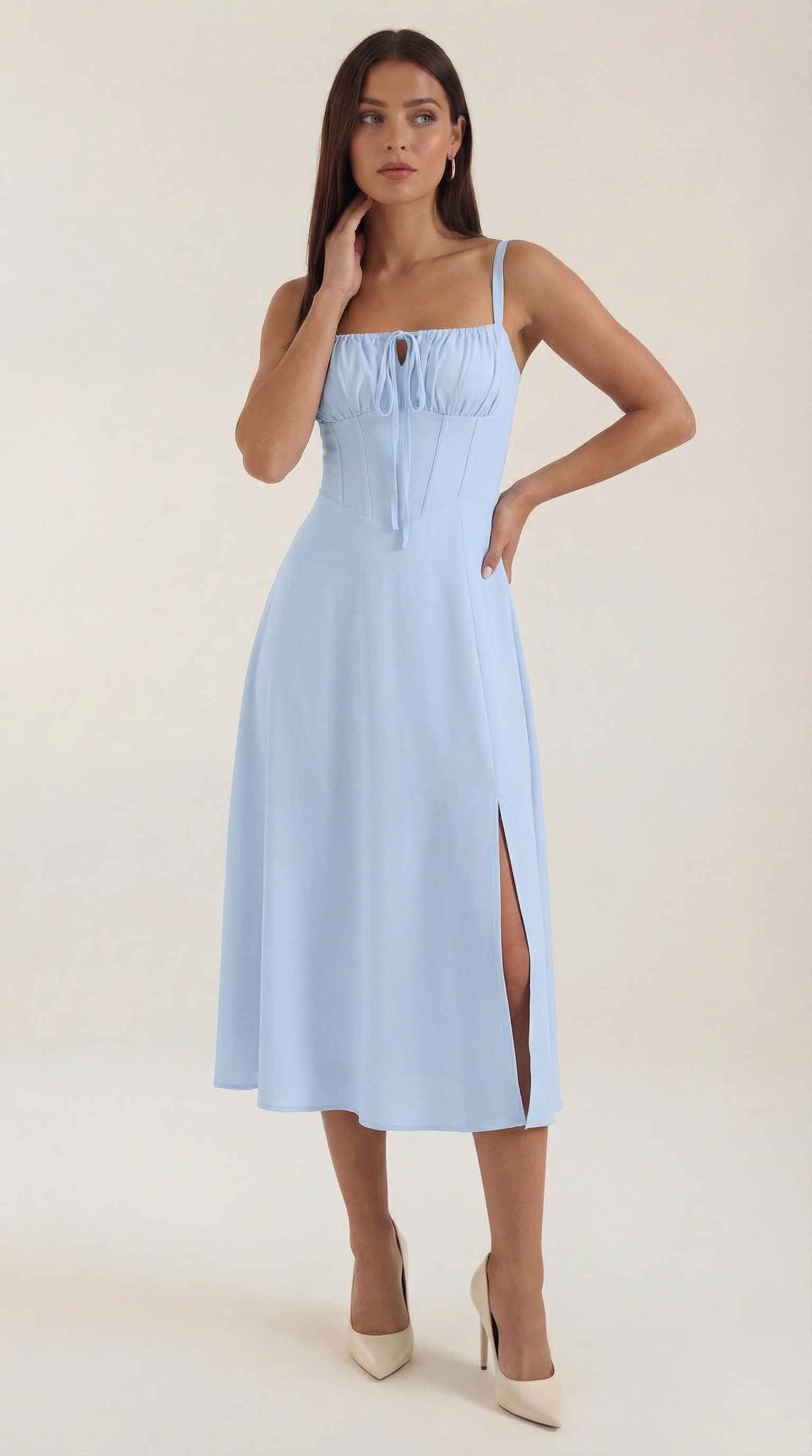 Jade Midi-Kleid | Feminines A-Linien Design mit Schnürung 5