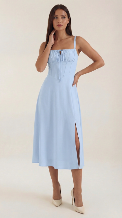 Jade Midi-Kleid | Feminines A-Linien Design mit Schnürung 5