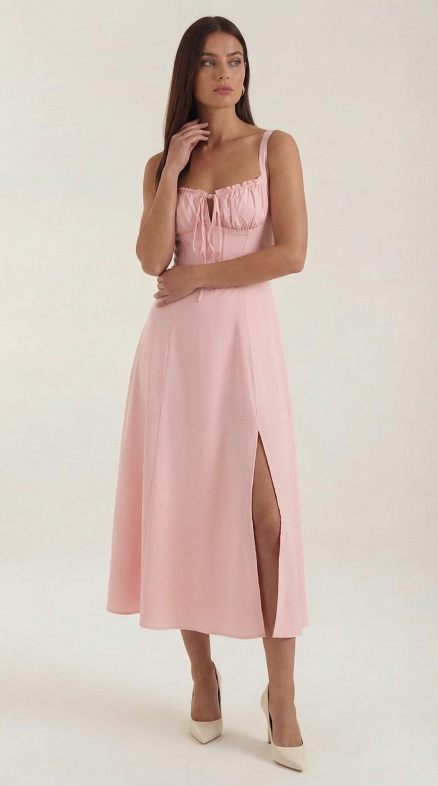 Jade Midi-Kleid | Feminines A-Linien Design mit Schnürung 9