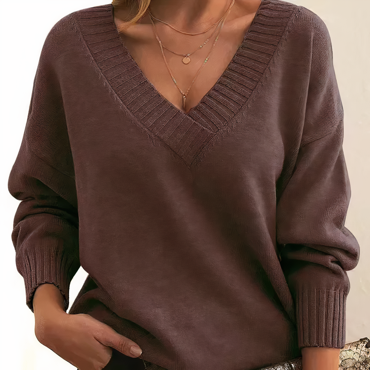 Kaschmirpullover Isabella | Damenpullover mit V-Ausschnitt 8