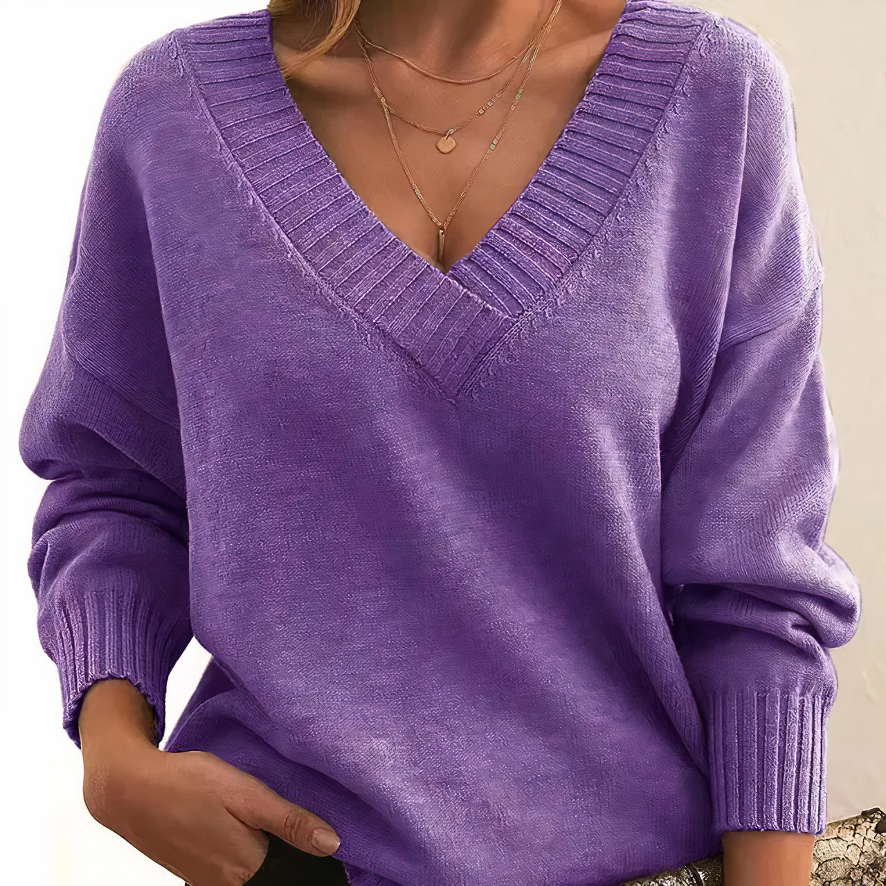 Kaschmirpullover Isabella | Damenpullover mit V-Ausschnitt 9