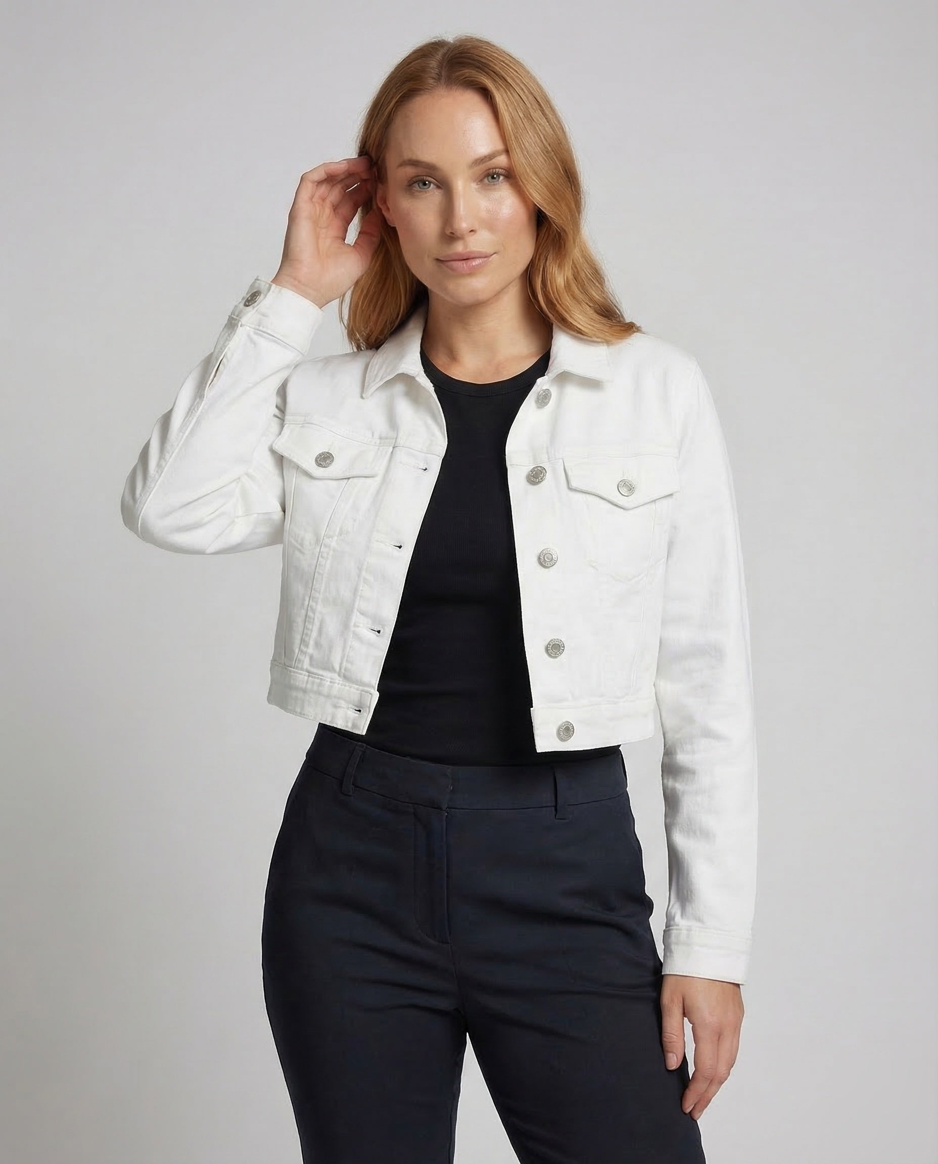 Kastige Kurze Jeansjacke Damen | Modische Denimjacke 2