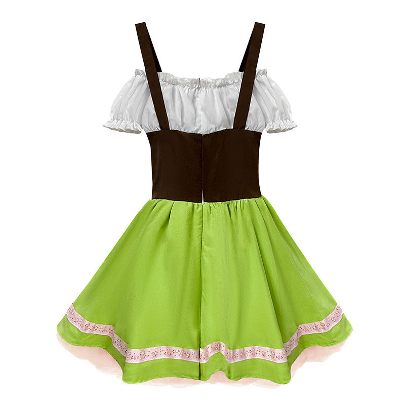 Kinder Lederhosen-Set mit verstellbaren Hosenträgern und Trachtenhut 4
