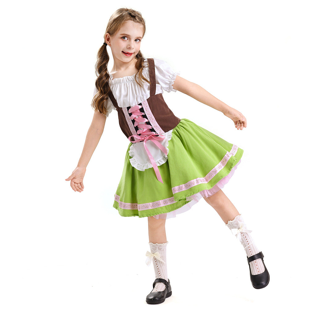 Kinder Lederhosen-Set mit verstellbaren Hosenträgern und Trachtenhut 8