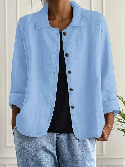 Klassischer Hemd-Cardigan | Übergangsjacke für Damen 0