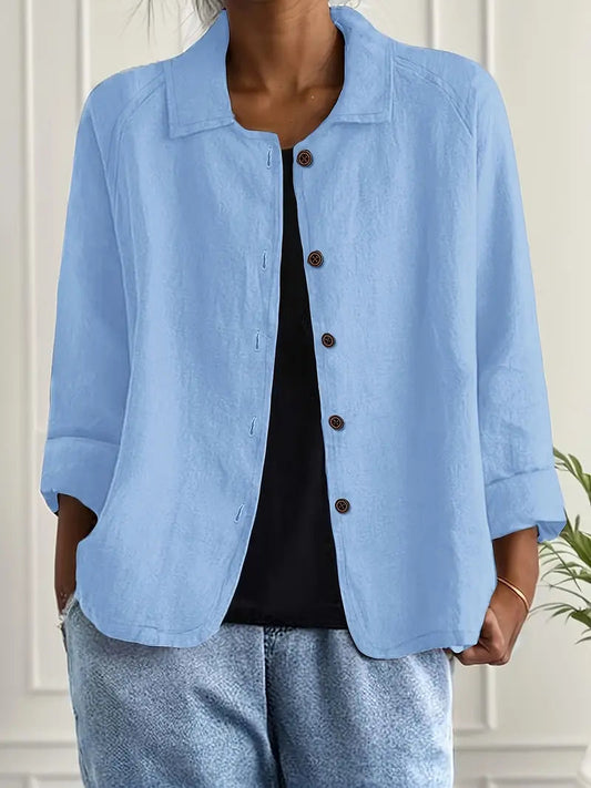 Klassischer Hemd-Cardigan | Übergangsjacke für Damen 0