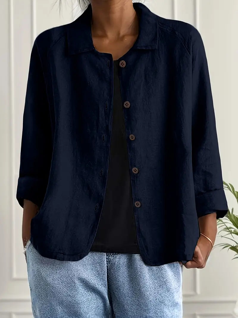 Klassischer Hemd-Cardigan | Übergangsjacke für Damen 11