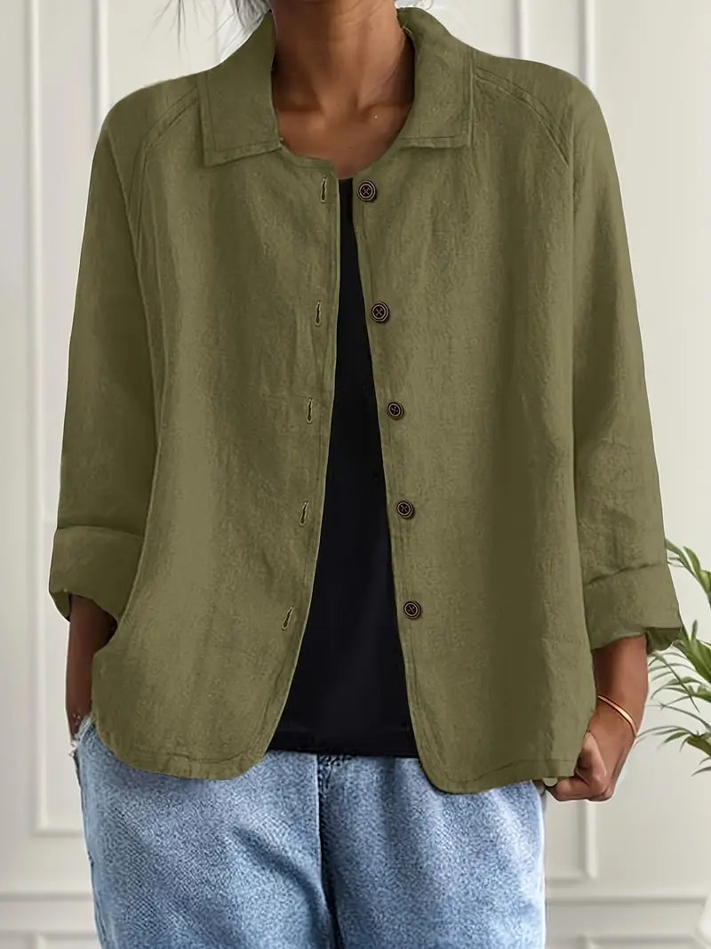 Klassischer Hemd-Cardigan | Übergangsjacke für Damen 13