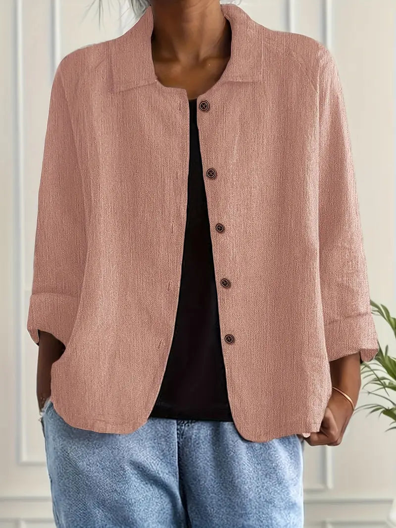 Klassischer Hemd-Cardigan | Übergangsjacke für Damen 3