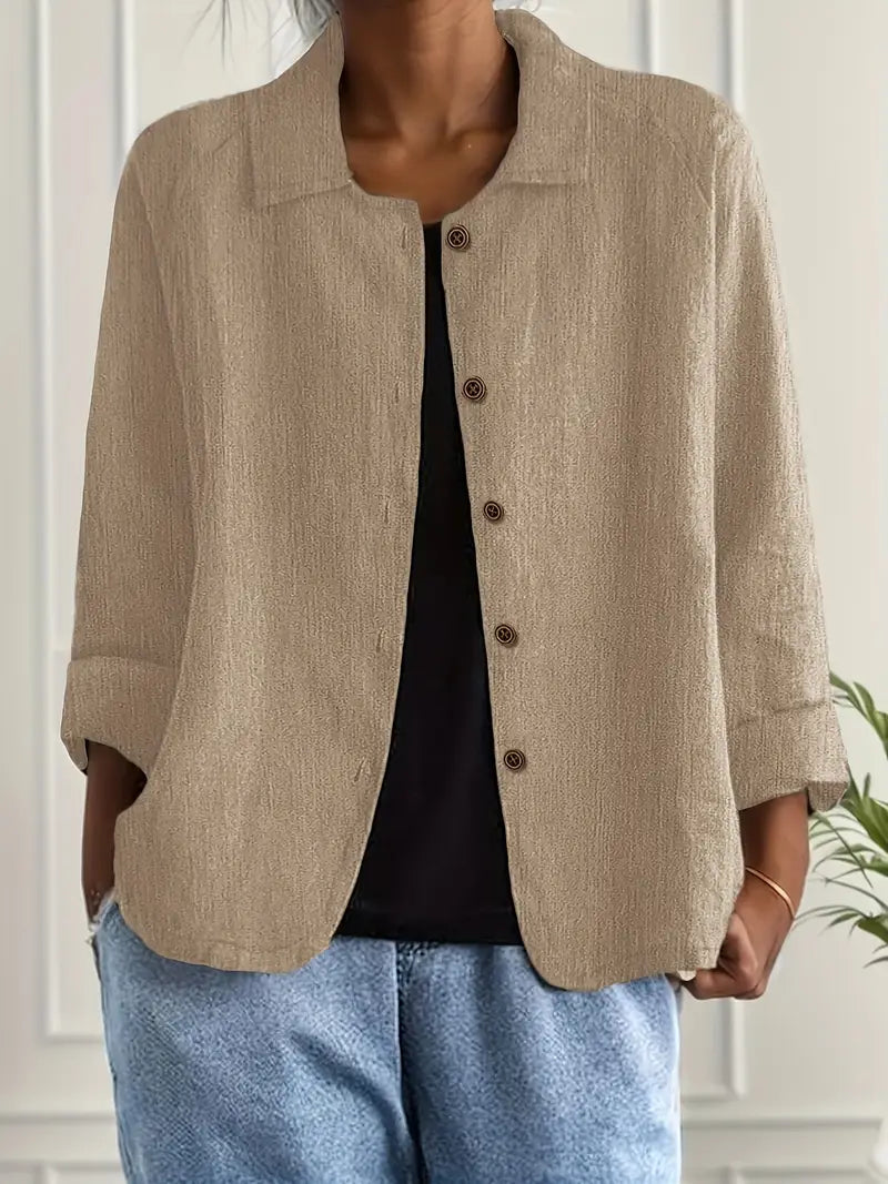 Klassischer Hemd-Cardigan | Übergangsjacke für Damen 4