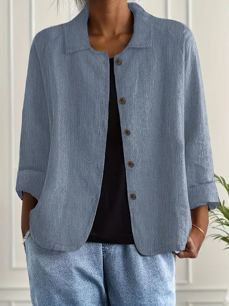 Klassischer Hemd-Cardigan | Übergangsjacke für Damen 5