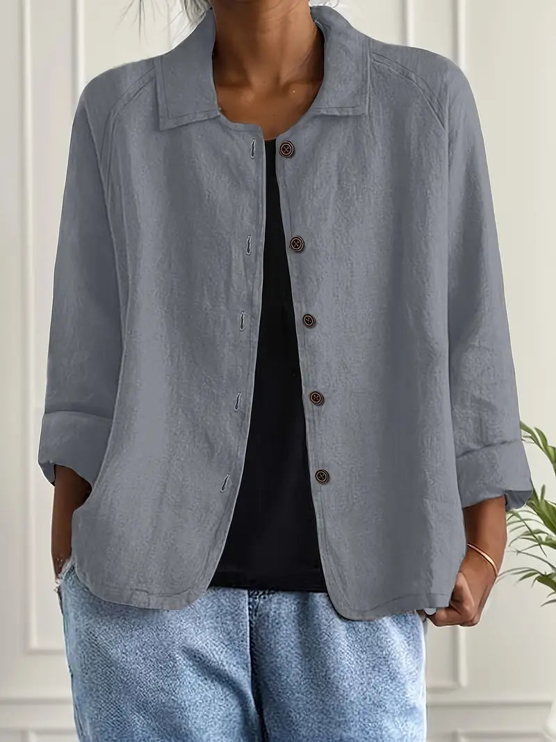Klassischer Hemd-Cardigan | Übergangsjacke für Damen 8