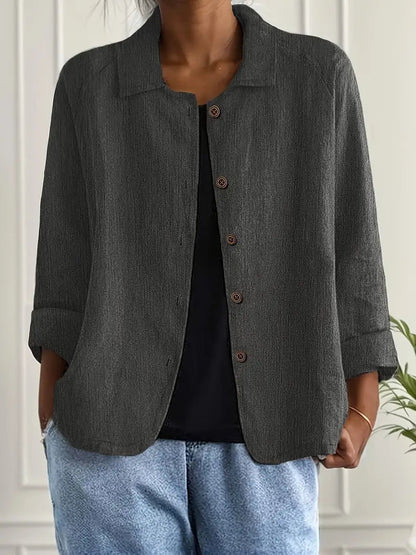 Klassischer Hemd-Cardigan | Übergangsjacke für Damen 9