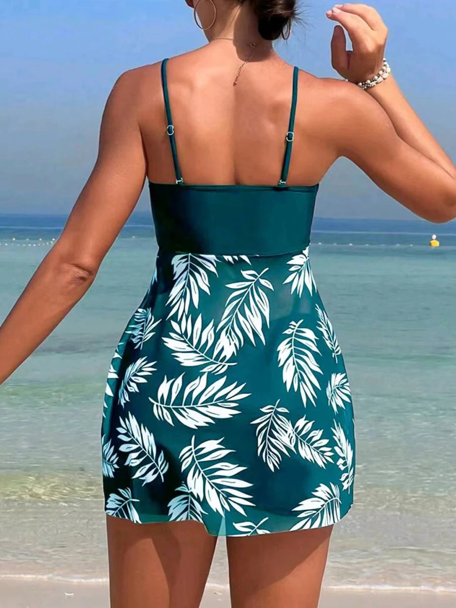 Kurzes Kleid Tankini mit Shorts | Damen Badeanzug 3