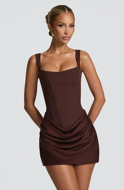 Kurzes Korsettkleid Damen | Drapiertes Abendkleid 0