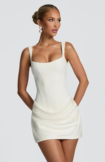 Kurzes Korsettkleid Damen | Drapiertes Abendkleid 4