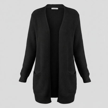 Lange Strickjacke Damen | Gemütlicher Cardigan für Winter