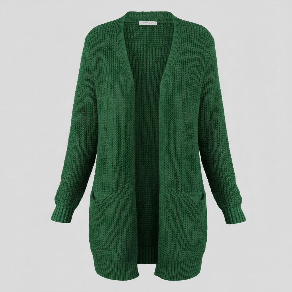 Lange Strickjacke Damen | Gemütlicher Cardigan für Winter