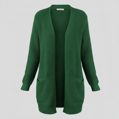 Lange Strickjacke Damen | Gemütlicher Cardigan für Winter