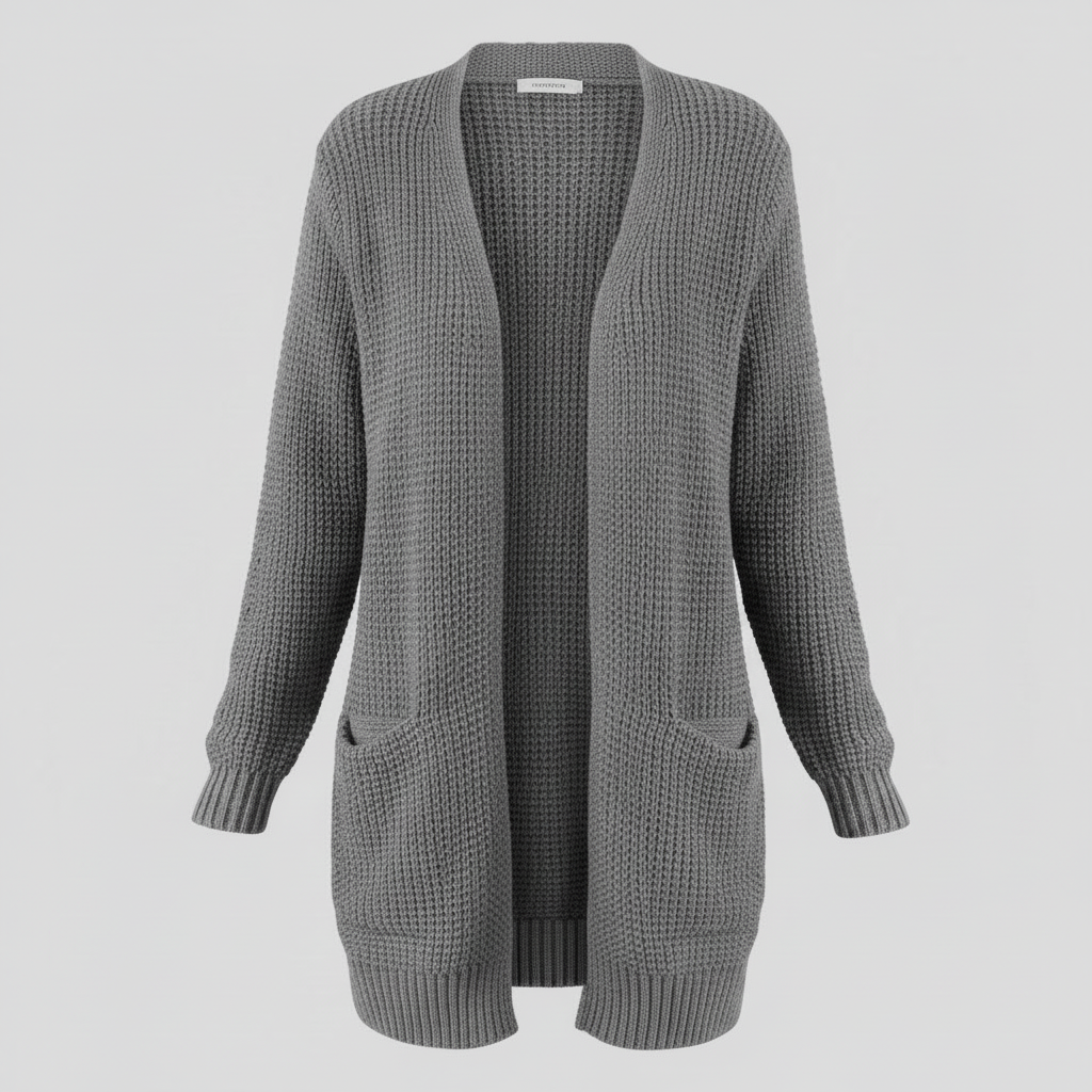 Lange Strickjacke Damen | Gemütlicher Cardigan für Winter
