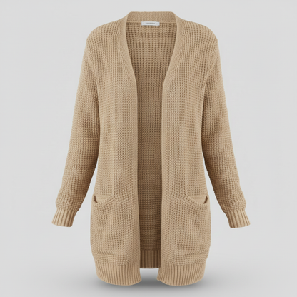Lange Strickjacke Damen | Gemütlicher Cardigan für Winter