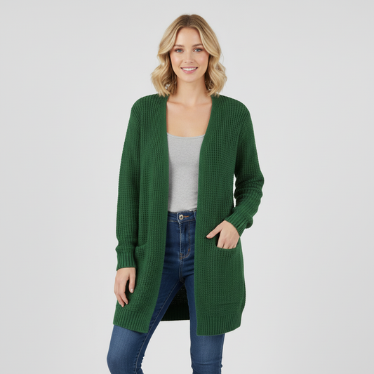 Lange Strickjacke Damen | Gemütlicher Cardigan für Winter