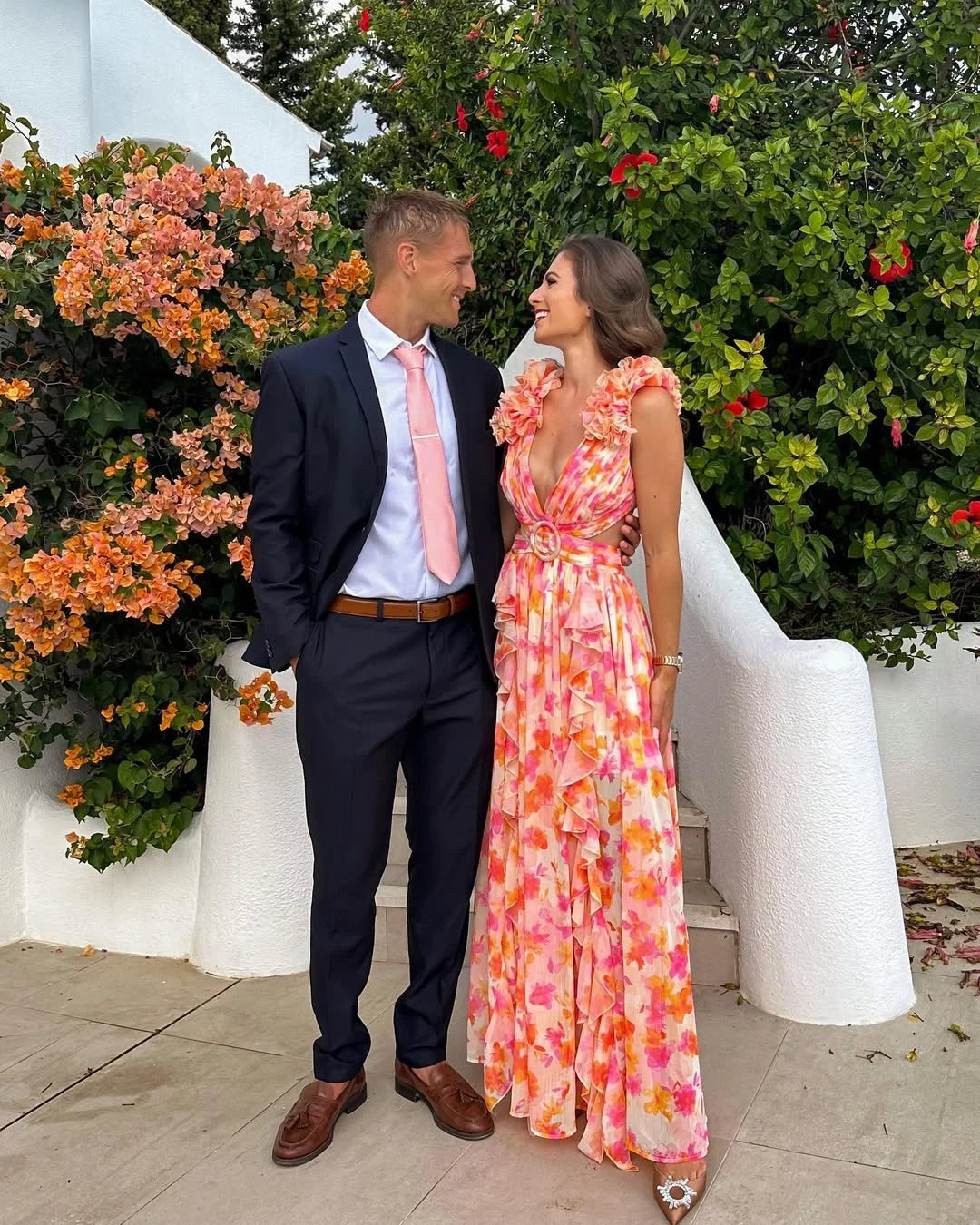 Langes ärmelloses Blumenkleid Damen Sommerkleid 5