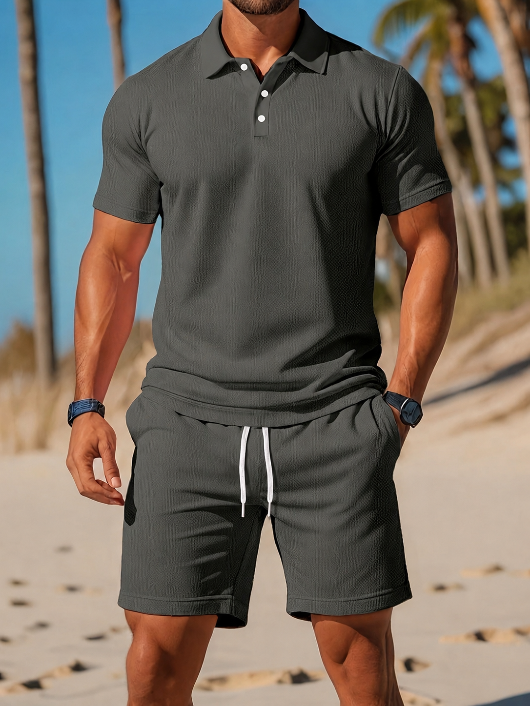 Lässiges Herren-Set | Poloshirt und Shorts für den Sommer 5