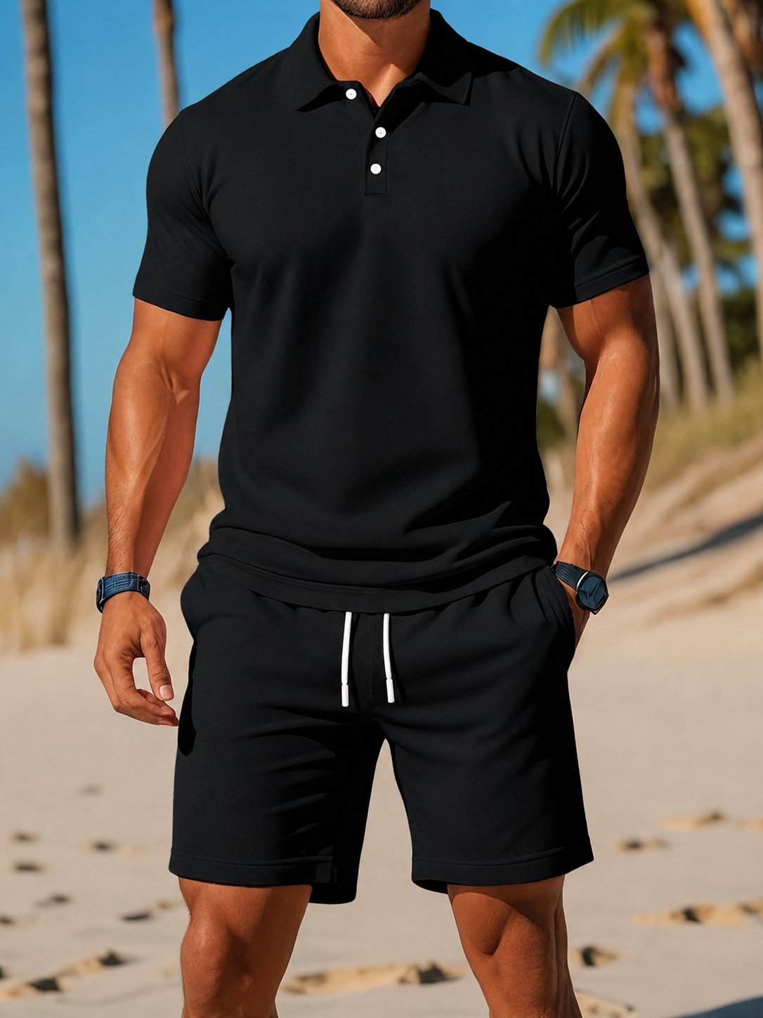 Lässiges Herren-Set | Poloshirt und Shorts für den Sommer 6