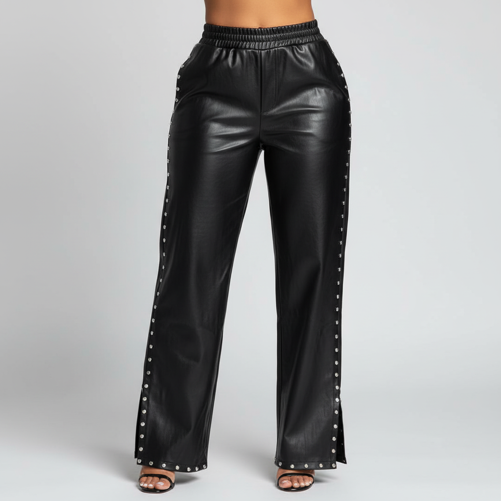 Lederhose Suzy | Baggy Schnitt mit hoher Taille 2