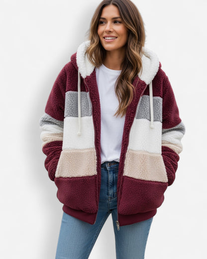 Leichte Fleecejacke Damen mit Kapuze | Warme Winterjacke 1