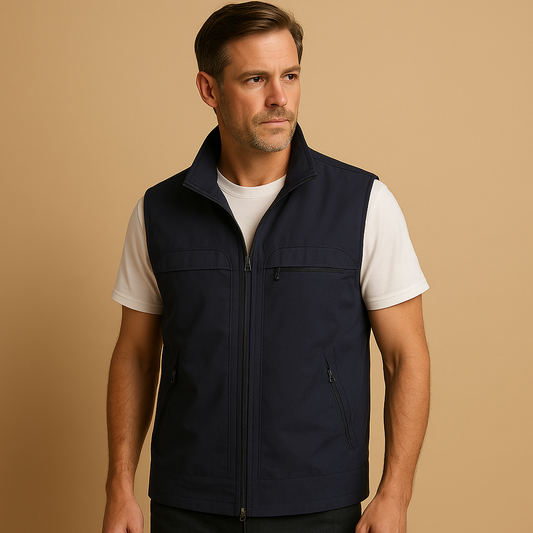 Leichte Herren Weste Outdoor | Kurzarm Bodywarmer mit Reißverschluss 0