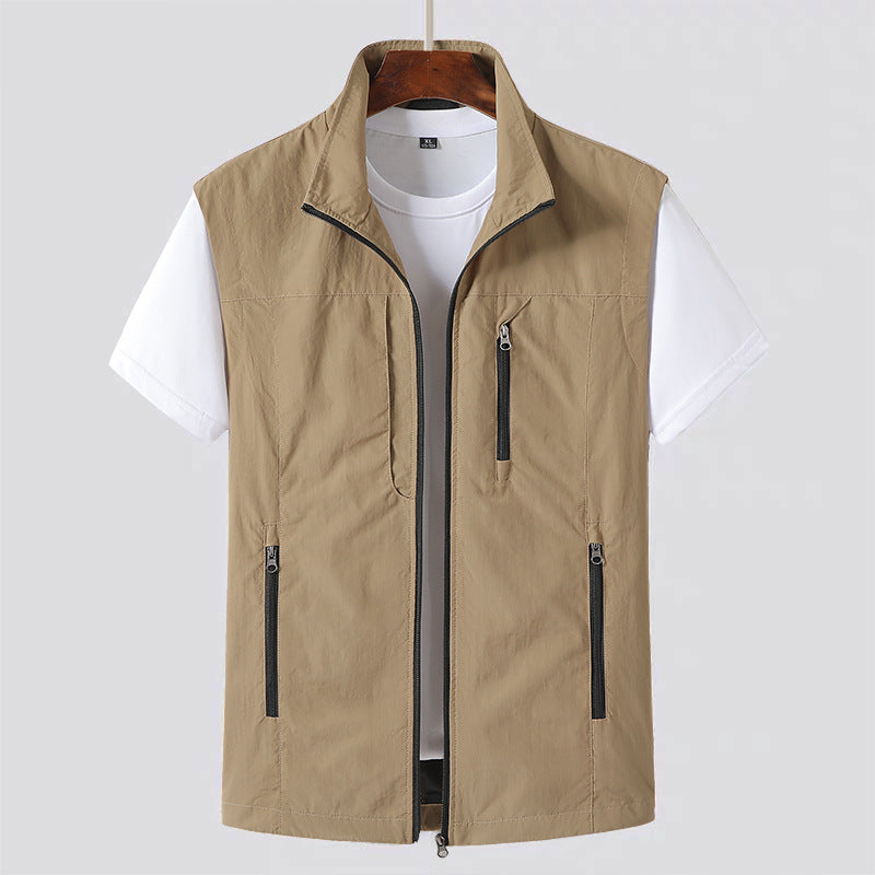 Leichte Herrenweste mit Reißverschluss | Freizeitweste Ärmellos 2