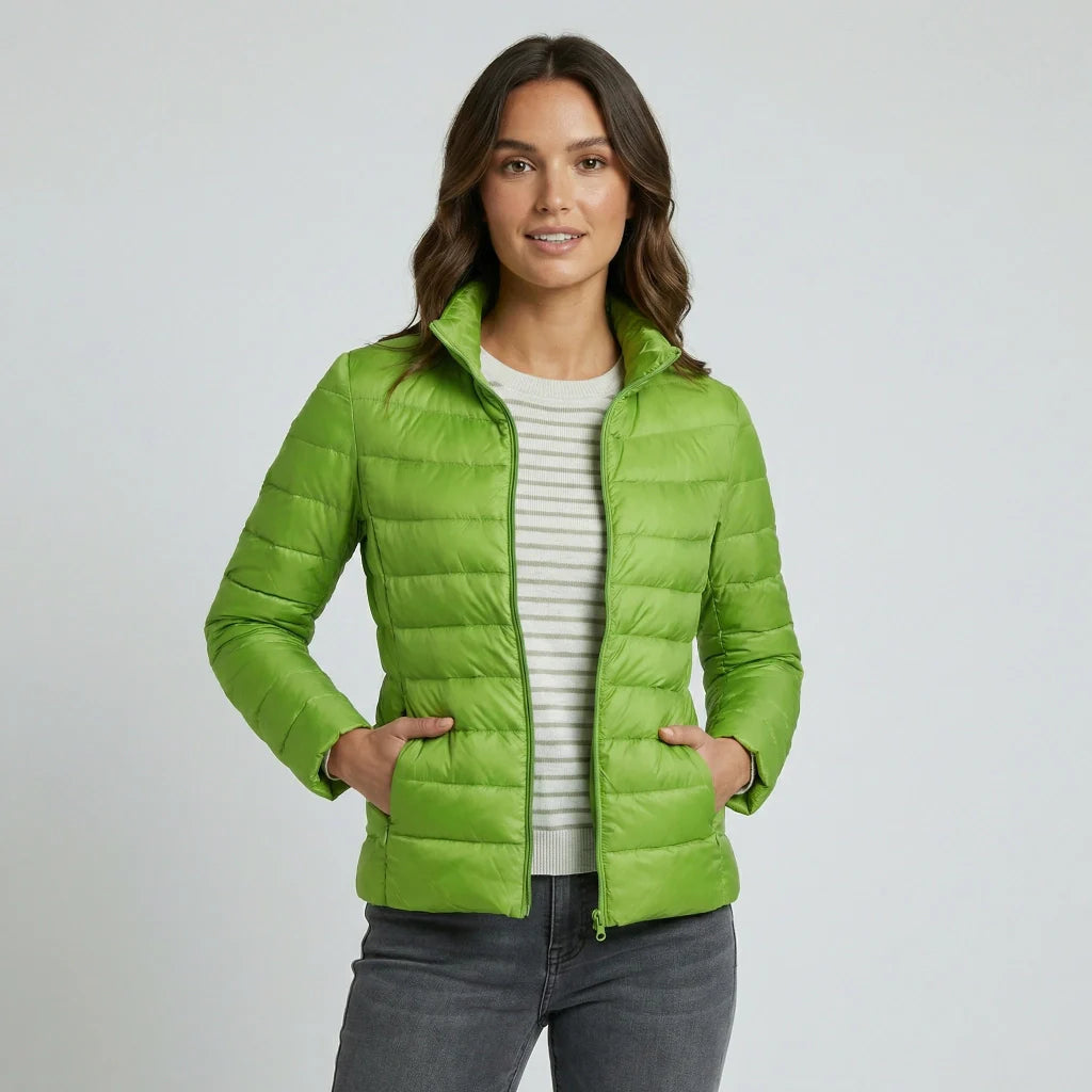 Leichte Steppjacke Damen | Einfarbige Jacke für Alltag 1