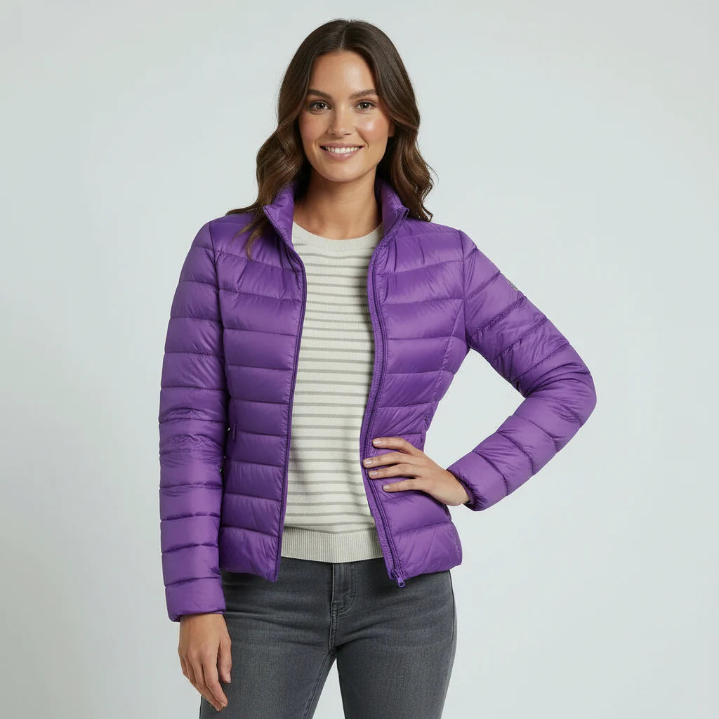 Leichte Steppjacke Damen | Einfarbige Jacke für Alltag 10