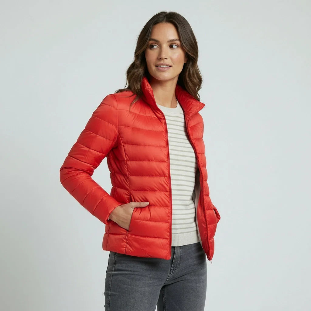 Leichte Steppjacke Damen | Einfarbige Jacke für Alltag 7