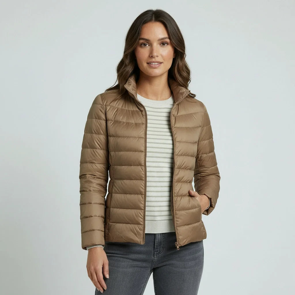 Leichte Steppjacke Damen | Einfarbige Jacke für Alltag 8