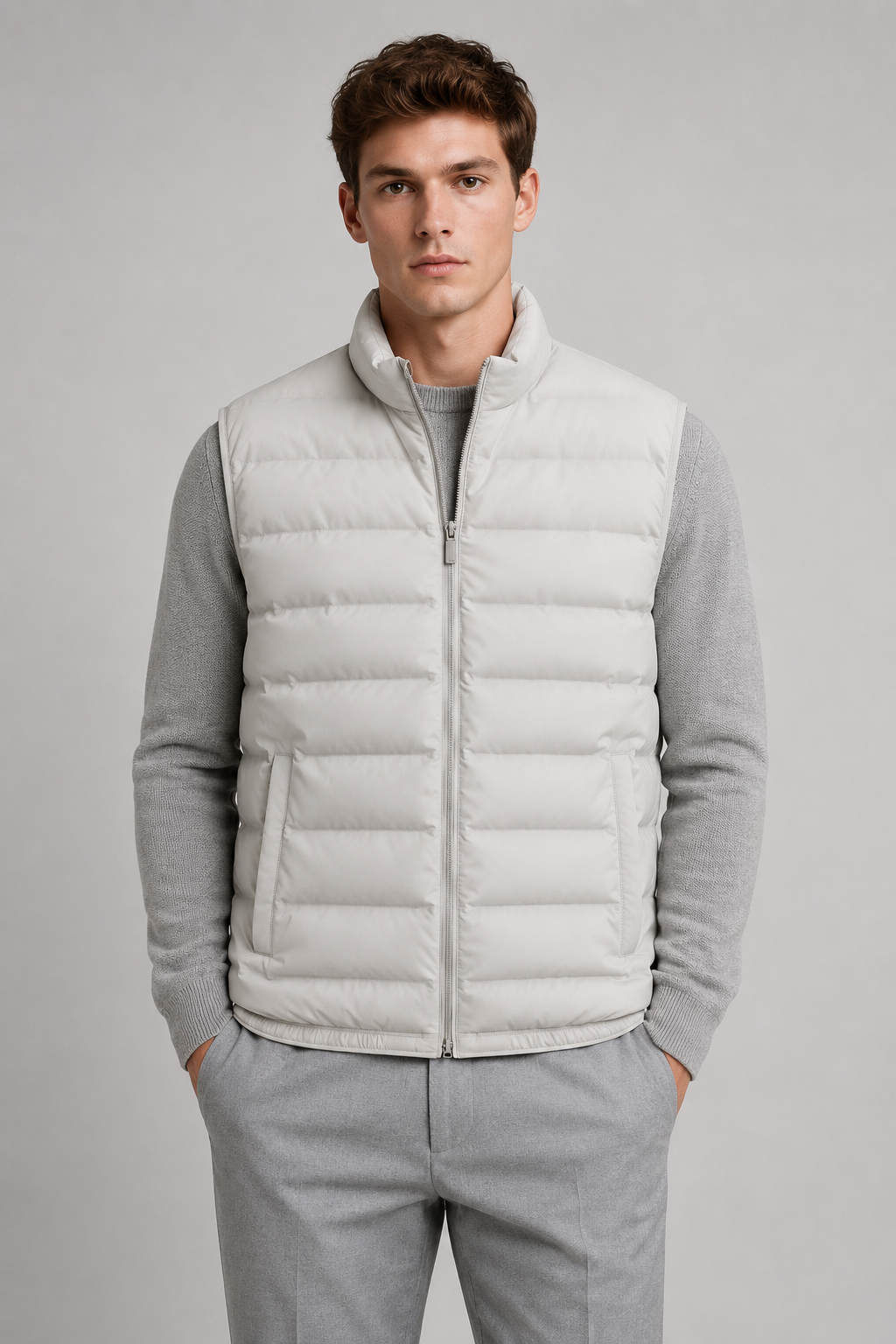 Leichte Steppweste Herren | Ärmelloser Bodywarmer mit Reißverschluss 1