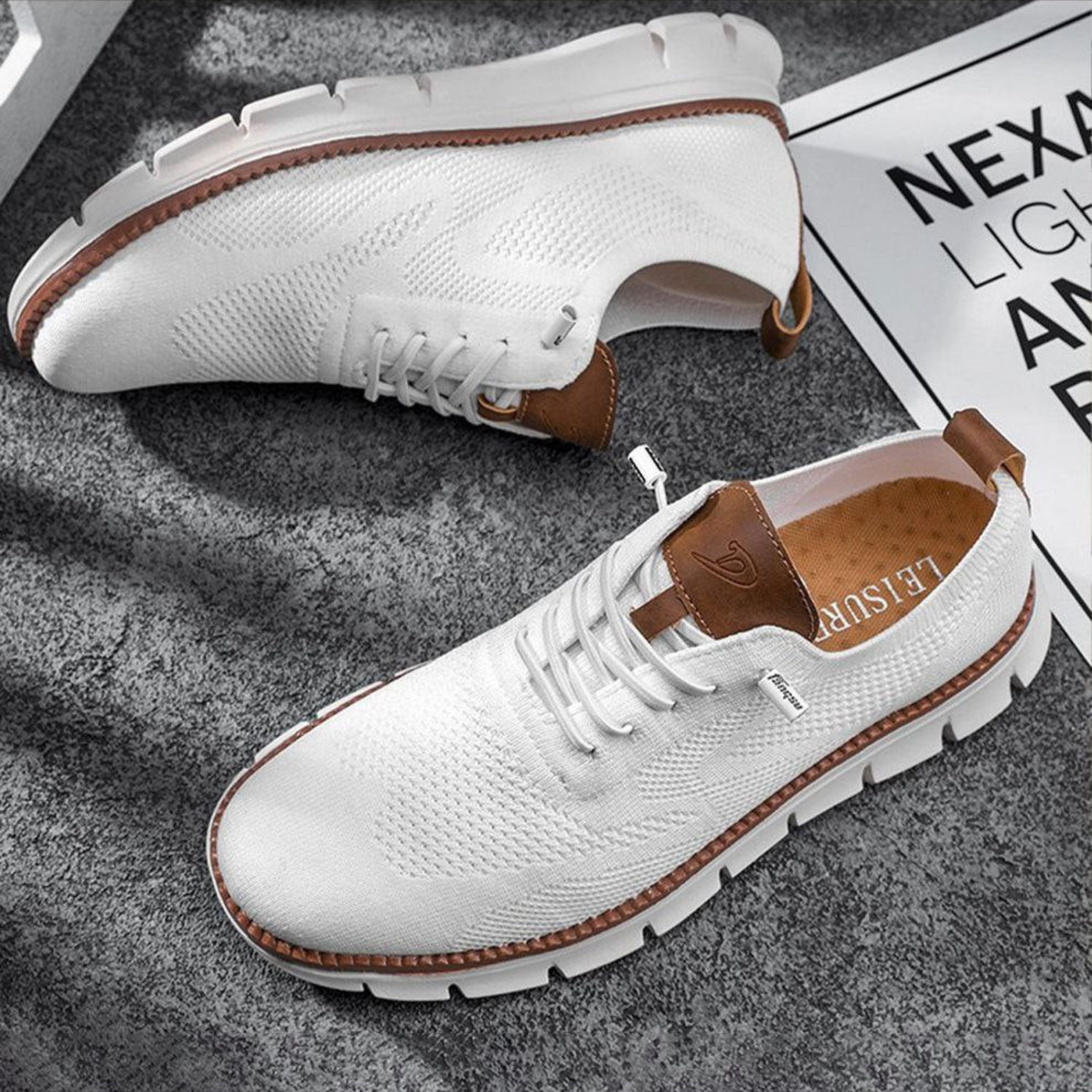Leichte Strick-Sneaker Herren | Freizeit Schuhe 0