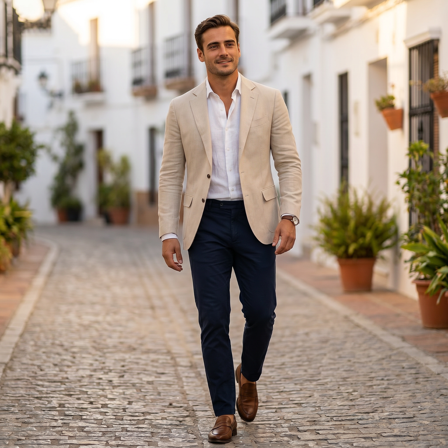 Leichter Herrenblazer Manuel | Schmaler Frühlingsblazer 0