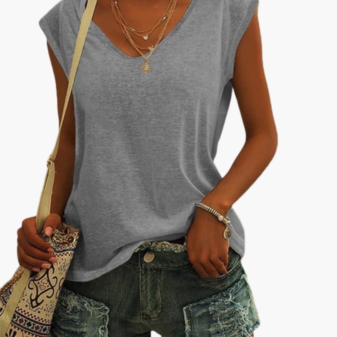Leichtes Damen Top mit V-Ausschnitt | Sommer Oberteil 3