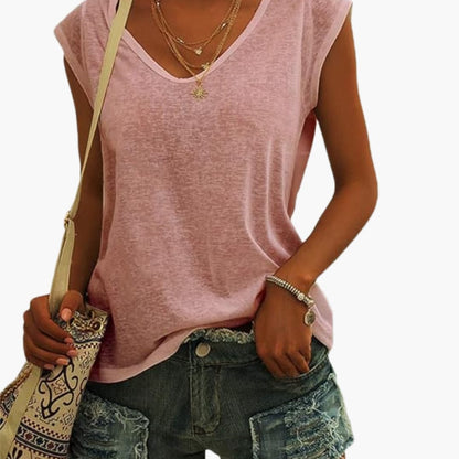 Leichtes Damen Top mit V-Ausschnitt | Sommer Oberteil 4
