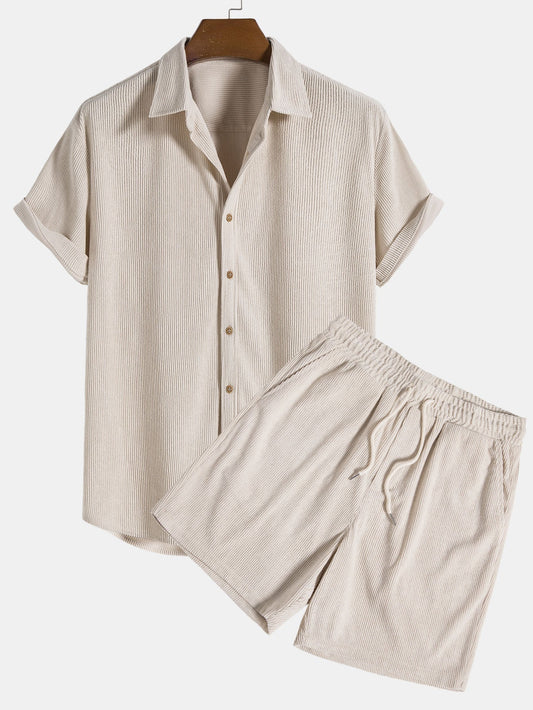 Leichtes Sommer-Shirt und Shorts-Set für Herren | Casual Outfit 0