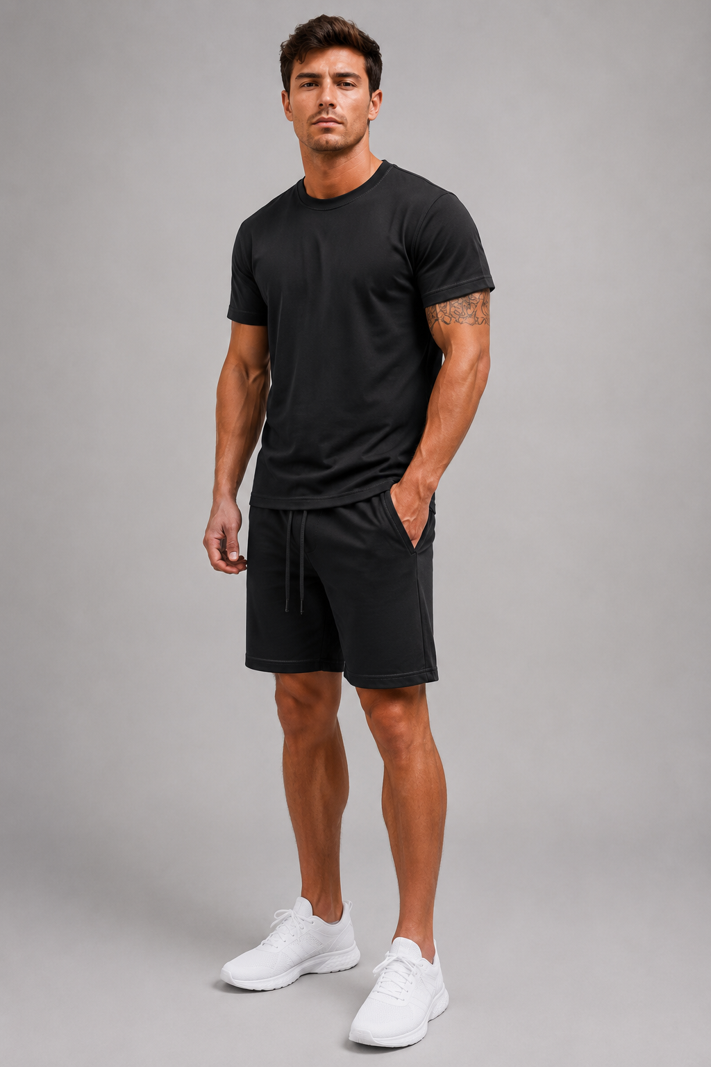 Leichtes T-Shirt und Shorts Set für Herren | Sommer Outfit 1